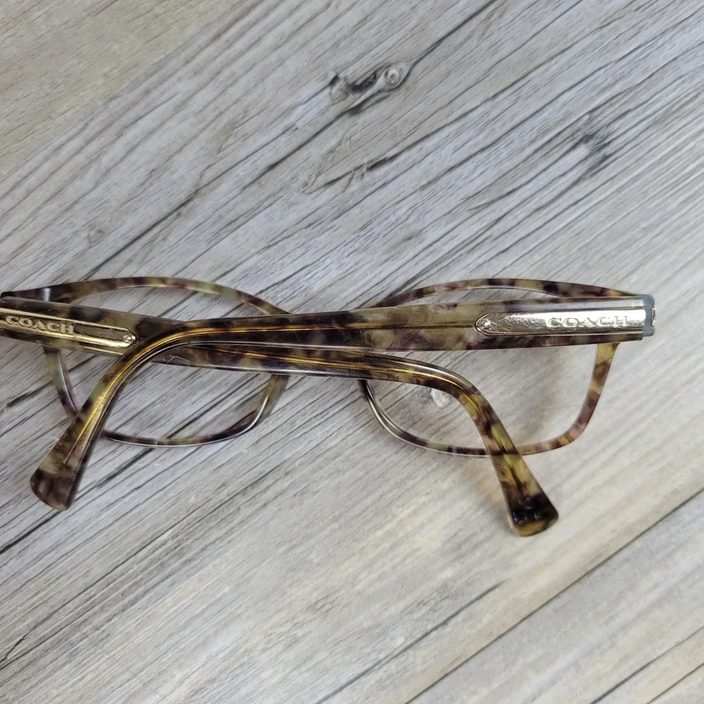 Coach Eyeglass Frames HC 6065 5287 Confetti Light Brown Cat Eye Women 51 17 135